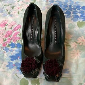 Fratelli Rossetti Pom Suede Heels